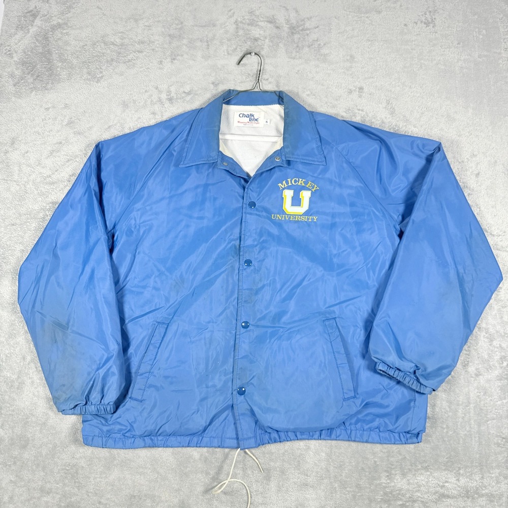 Vintage Chalk Line Mens XL Jacket Blue Mickey University Windbreaker Made in USA